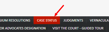 Case Status की लिंक को सिलेक्ट करे I