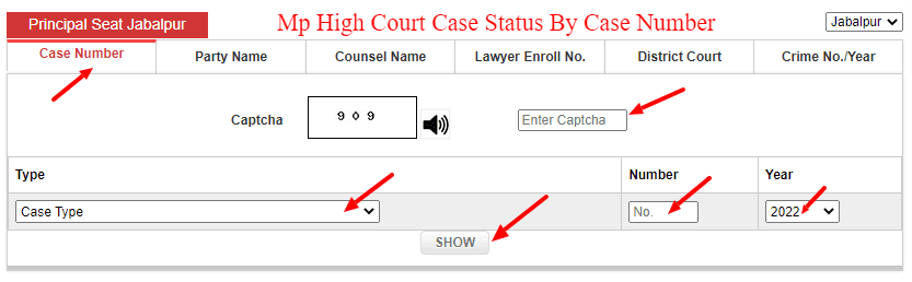 Mp High Court Case Status By Case Number